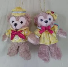 Disneyディズニー ダッフィー&シェリーメイ ぬいぐるみバッジ ストラップ