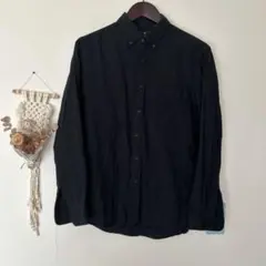 UNIQLO ブラック ボタンダウンシャツ M