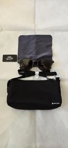 JINS×snow peakコラボ ブラウン ラウンド型サングラス
