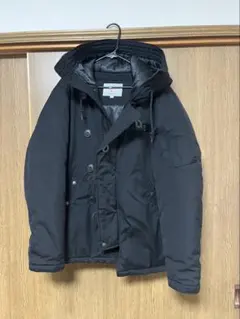 AUREX アビレックス フード付きミリタリージャケット 黒　L