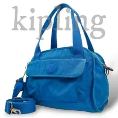 良品 キプリング 2wayバッグ ショルダーバッグ 斜め掛け ナイロン ブルー