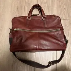 美品 アニアリ ビジネスバッグ 赤茶