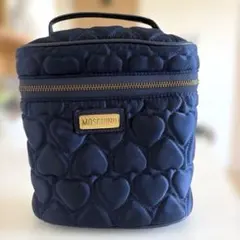 MOSCHINO モスキーノ　ハート　キルティング　ポーチ　紺色　化粧ポーチのサムネイル