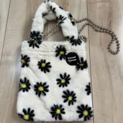 jouetieフェイクファー花柄 ショルダーバッグ