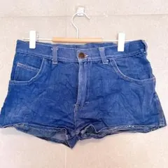 【ヴィンテージ風】デニム ショートパンツ ホットパンツ ブルー