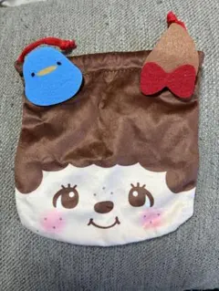 アルプスの少女ハイジxモンチッチ　フェイス巾着　⭐︎ハイジ⭐︎