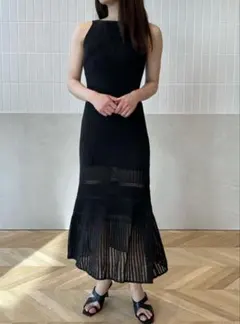 EIMY ISTOIRE バックオープンクロシェマーメイドニットワンピース