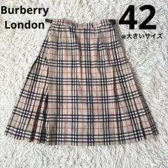 【訳あり】Burberry London ノバチェック　スカート　ベルト　XL