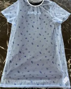 美品 JENNY LOVE レイヤードチュールワンピース ブルー 150cm