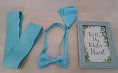 蝶ネクタイ チーフ サッシュリボン セット