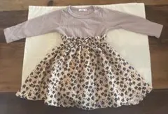 ペアマノン　花柄ワンピース　サイズ90