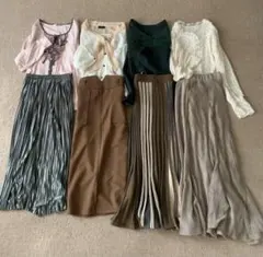 オフィスカジュアル レディース服 まとめ売り 着回し コーデ売り グリーン