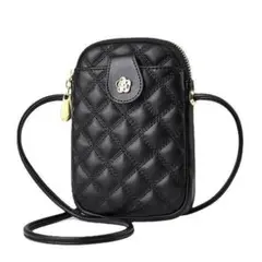 携帯 スマホ ショルダーバッグ キルティング 斜めがけ ポーチ 高級感抜群