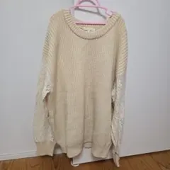 studio CLIP アイボリー 長袖ニット L