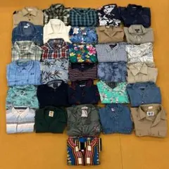 SZ6 アメリカ古着ブランドミックス半袖シャツ等31着セットまとめ売り