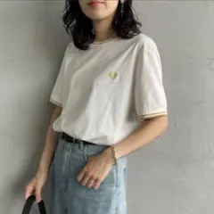 フレッドペリー ツインティップライン ワンポイントロゴ刺繍Tシャツ M1588