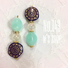 【No.143】アシンメトリー♡アンティーク 涼しげ可愛いピアス/イヤリング.＊