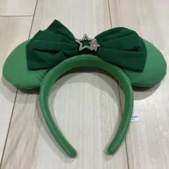 カチューシャ フリー ミニー 緑色リボン付き耳カチューシャ