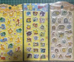 海外限定公式品 ポケモンぷっくりシール3枚セット