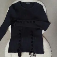 ブラック　綿セーター RENA LANGE