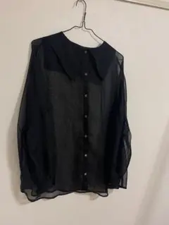 HARE シースルー黒長袖シャツ