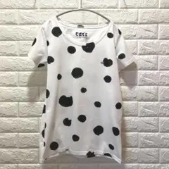 【美品】ツモリチサト cat's 大判ドット柄 Tシャツ ネコ刺繍 サイズ2のサムネイル
