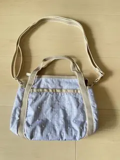 LeSportsac 夏にぴったりの水色ドット柄 ショルダーバッグ