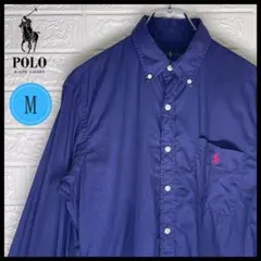 【24時間以内　匿名発送】ラルフローレン　BD長袖シャツ　ネイビー　Mサイズ