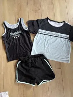 女の子 セパレート水着3点セット 140