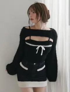 andmary Nicole fur tops black アンドマリー - メルカリ