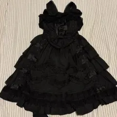モモコハウス 定番フリルエプロン 黒 ミドル丈 - メルカリ