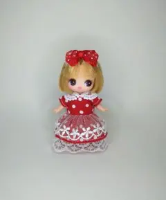 2097☆　ハンドメイド　ぷちリカちゃん　服　ワンピース