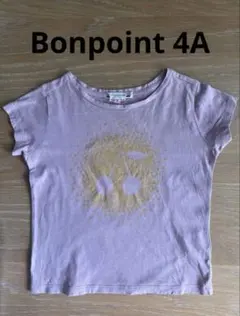 Bonpoint くすみピンク チェリー Tシャツ 4Aのサムネイル
