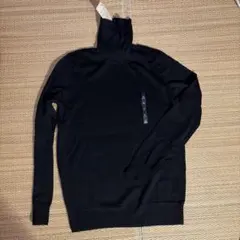 MUJI タートルネックセーター　ブラック　L