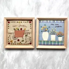 リボン刺繍　完成品　2つセット　Aのサムネイル