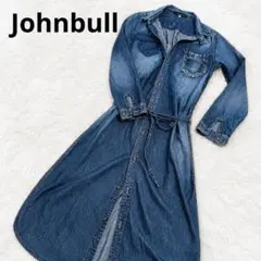 Johnbull　ジョンブル　ユーズド加工ロング丈デニムシャツワンピース　Sのサムネイル