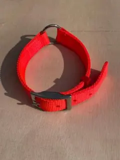 赤いナイロン犬用首輪 金属バックル
