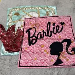 【即購入可】スカーフ ハンカチ 3枚セット バービー レッド エメラルドグリーン