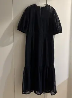美品 ボールジィ 24SS フラワージャカード マーメイドワンピース 36 黒