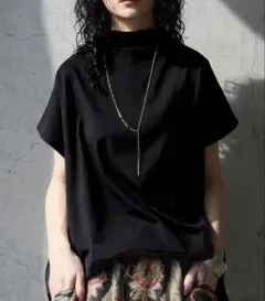 アンティカ 汗上等 ボトルネックTシャツ ブラックのサムネイル