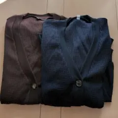 メンズ　薄手カーディガン２枚セット　春秋