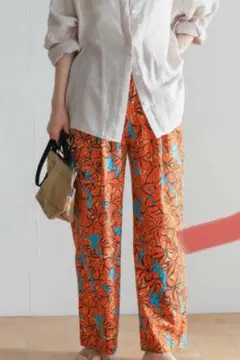 【希少】新品URBAN RESEARCH フラワープリントイージーパンツ