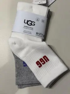 UGG レディース ・メンズソックス 2足セット ロゴ入りのサムネイル