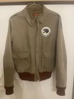 バズリクソンズ　A2 A-2 コットン　赤リブ　フライトジャケット