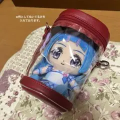 ぬいぐるみ　ケース　透明ポーチ　推し活　赤　レッド