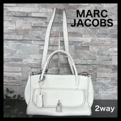 マークジェイコブス　2way ハンドバッグ　レザー　ホワイト