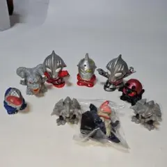 【年代物】ウルトラマン　怪獣 ミニソフビ 指人形　フィギュアセットのサムネイル
