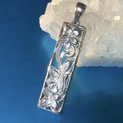 ハワイアンジュエリー　カレイキニ紋様 925シルバーペンダントトップ