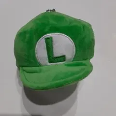 スーパーマリオ　ルイージ　キャップ型ぬいぐるみミニポーチ