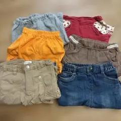 即購入OK◎ サイズ90 女の子 ズボン6着まとめ売り 保育園着 洗い替えセット